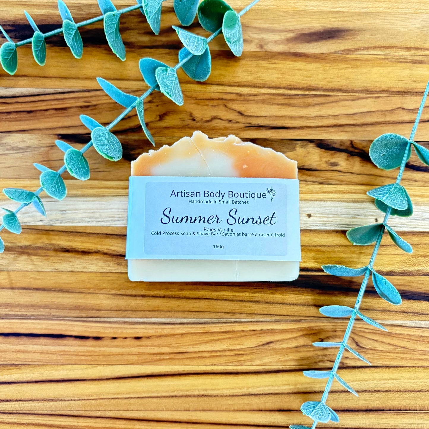 Body Soap + Shave Bar – Moisturizing Cold Process Soap Summer Sunset