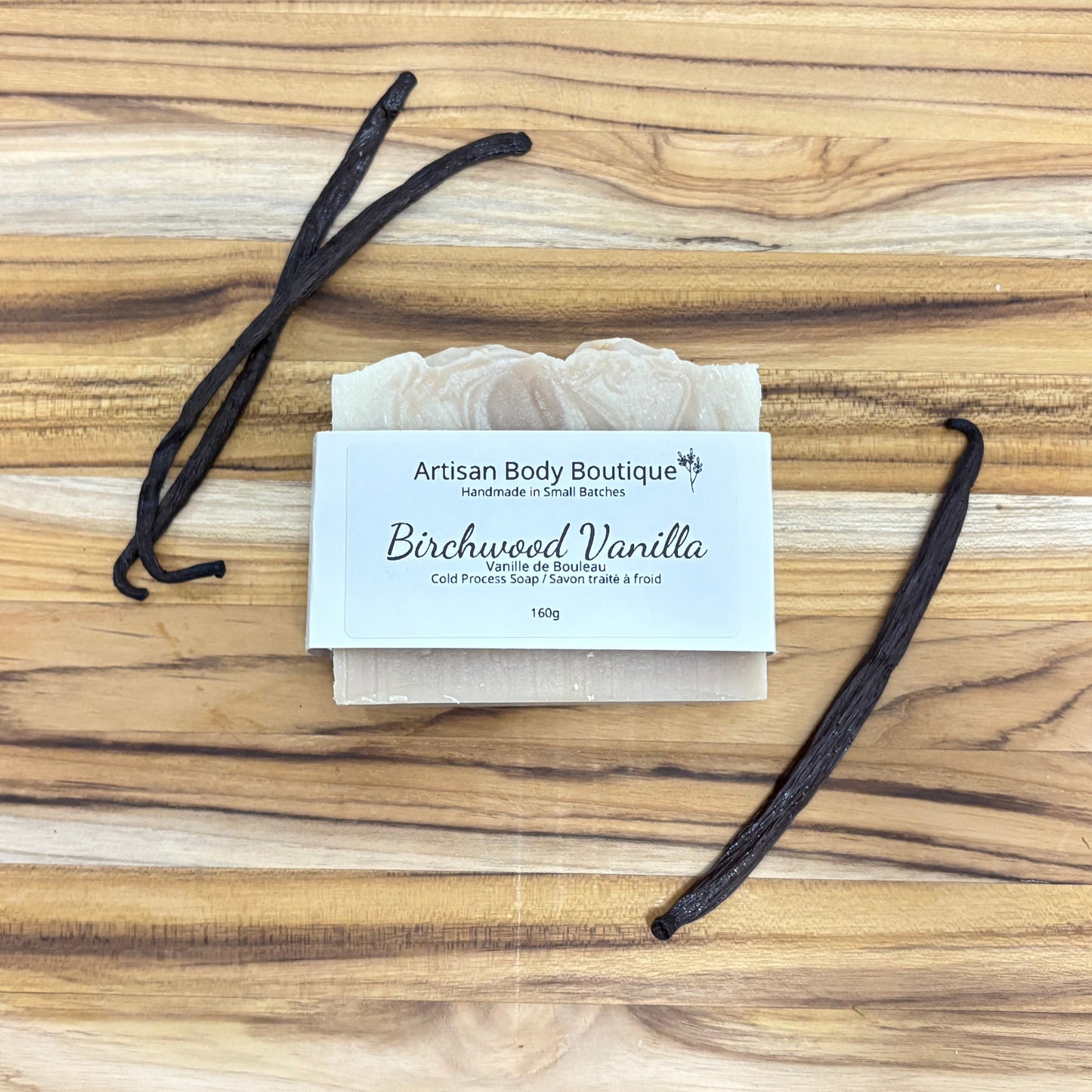 Body Soap + Shave Bar – Moisturizing Cold Process Soap Birchwood Vanilla