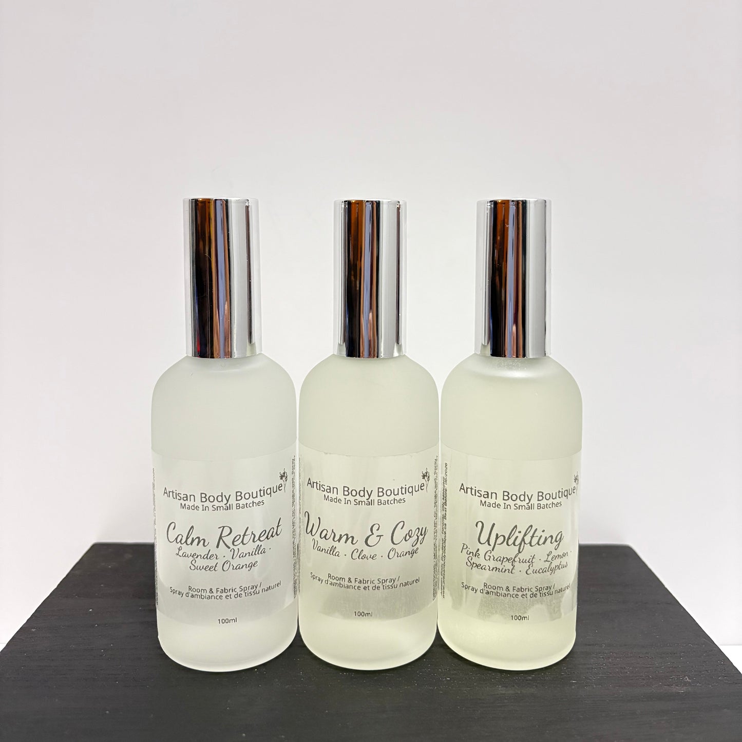 Room & Linen Spray – Calming, Cozy & Energizing Scents – 100ml Aromatherapy Mist
