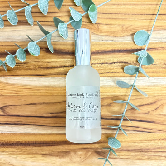 Room & Linen Spray – Calming, Cozy & Energizing Scents – 100ml Aromatherapy Mist