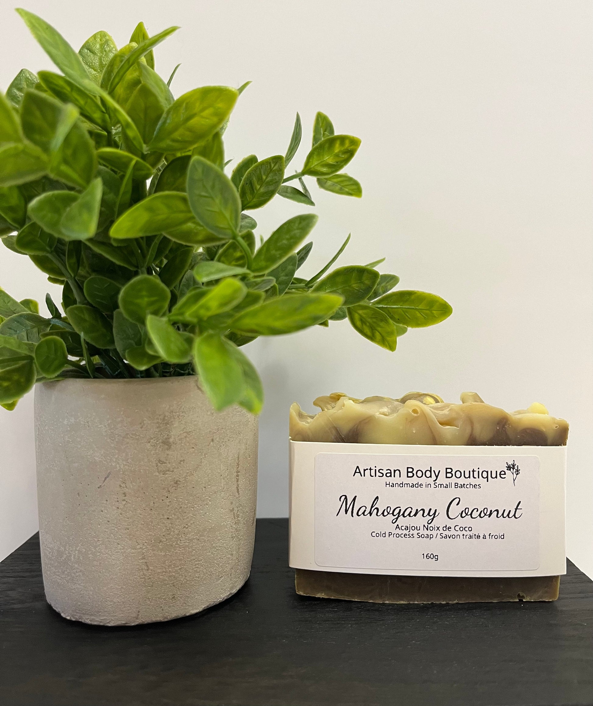 Handmade Artisan soap and shave bar in Mahogany Coconut scent