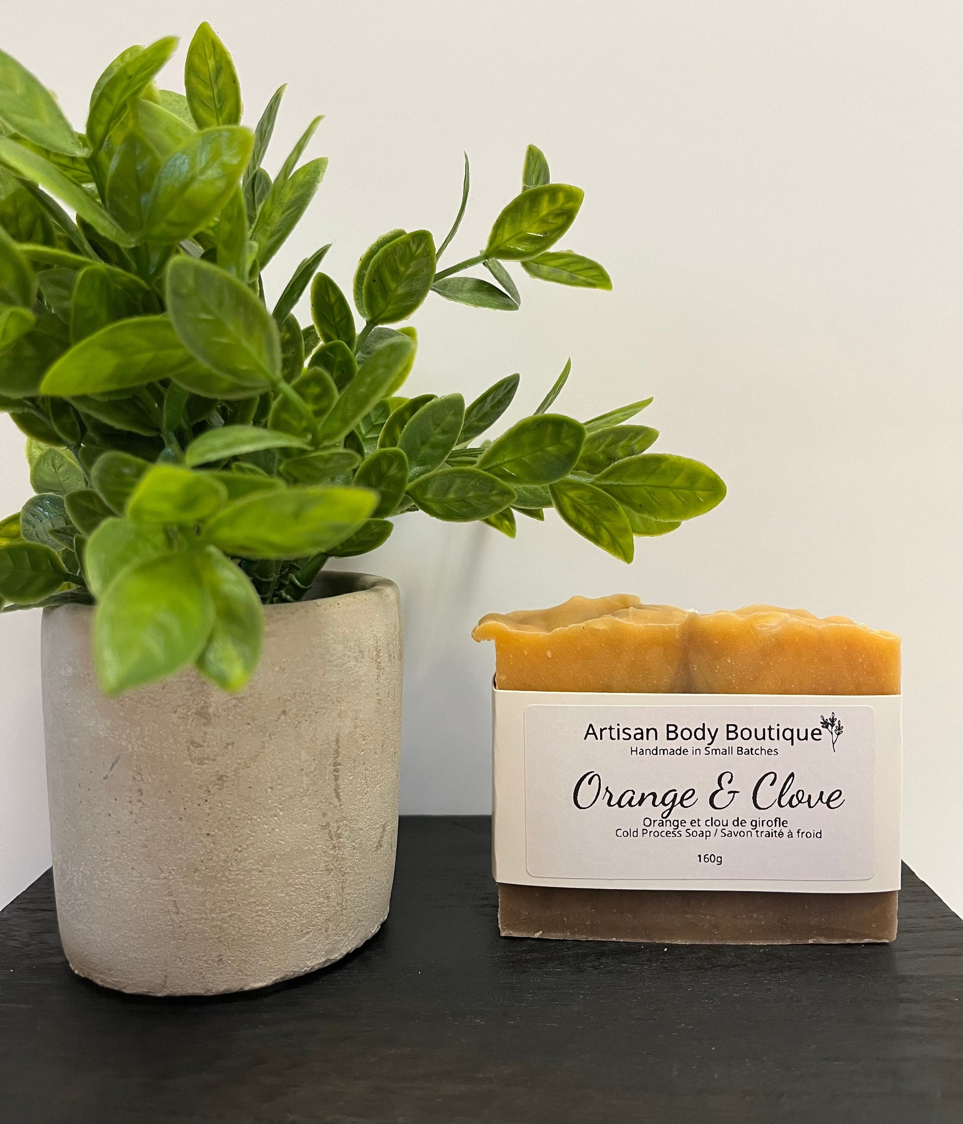 Handmade Artisan soap and shave bar in Orange & Clove scent